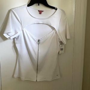 Brand new with tags Guess zip up shirt.